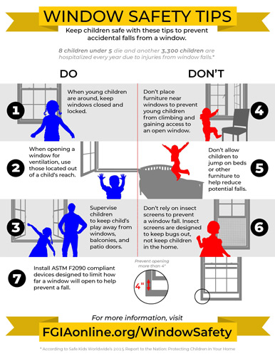 window safety tips infographic