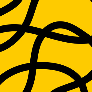 Threads logo abstract on yellow background