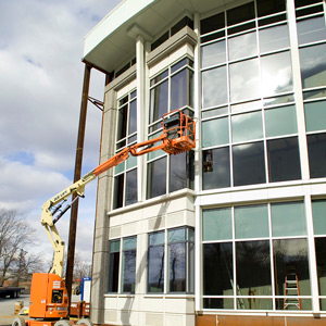 commercial building construction site