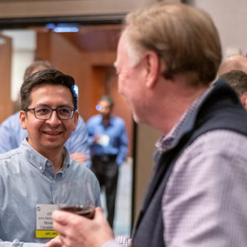 members at a conference reception